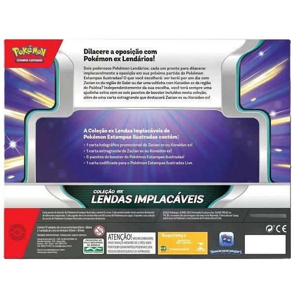 Box Pokemon TCG Lendas Implacaveis Zacian Copag 35239 - Deck de